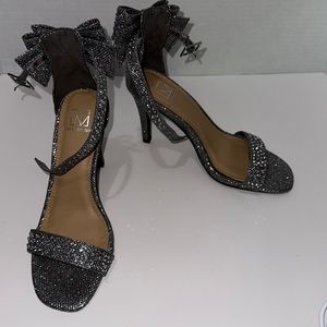 Material Girl Sliver Heels Size 5